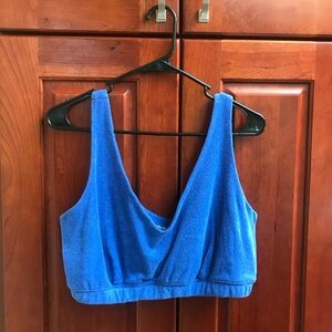 NWOT aerie blue crop top